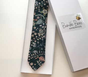 Liberty Tie/Pocket Square/Cuff Link In Dark Green, 2 of 8