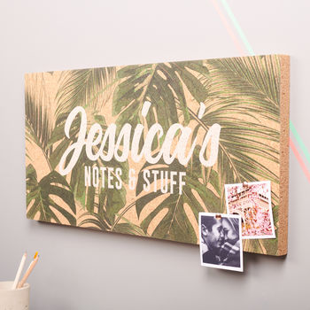 Personalised Tropical Cork Pin Board, 3 of 5