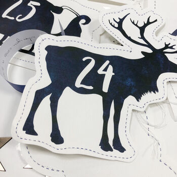 Santa And Reindeer Hanging Advent Calendar, 6 of 7