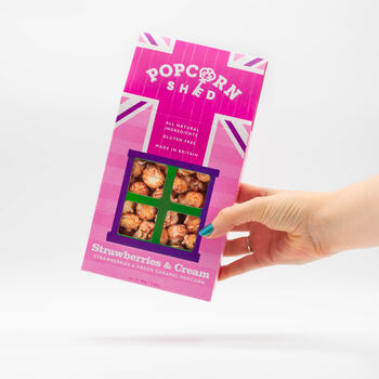 Strawberries And Cream Gourmet Popcorn Gift Box, 5 of 8