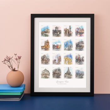 Watercolour Favourite Places Memories Print, 6 of 9