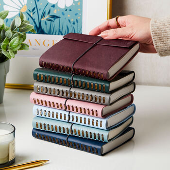 Personalised Vegan Leather Embossed Notebook, 4 of 12